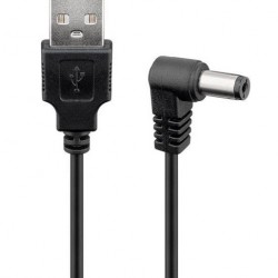 POWERTECH καλώδιο USB σε DC 5.5x2.5mm CAB-U121, copper, 1.5m, μαύρο