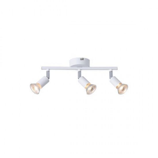 ΣΠΟΤ ΚΙΝΗΤΟ ΜΕΤΑΛΛΟ 3ΦΩΤΟ 2XGU10 Max 7W 300X80X125mm ΛΕΥΚΟ ARTE ILLUMINA VORRAS