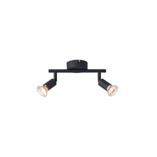 ΣΠΟΤ ΚΙΝΗΤΟ ΜΕΤΑΛΛΟ 2ΦΩΤΟ 2XGU10 Max 7W 220X80X125mm ΜΑΥΡΟ ARTE ILLUMINA VORRAS