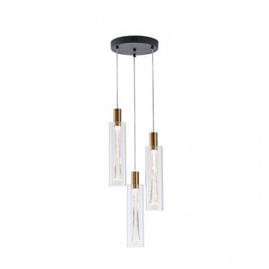 ΦΩΤΙΣΤΙΚΟ ΚΡΕΜΑΣΤΟ ΓΥΑΛΙ 3ΦΩΤΟ LED 21W 2500Lm 3000K Φ250X1630mm ΔΙΑΦΑΝΕΣ ARTE ILLUMINA VIAL
