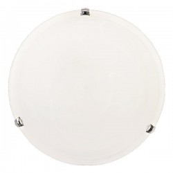 ΠΛΑΦΟΝΙΕΡΑ ΤΟΙΧΟΥ ΓΥΑΛΙ 1XΕ27 Max 15W Φ300mm ΛΕΥΚΟ-ΑΣΗΜΙ ARTE ILLUMINA ERIS