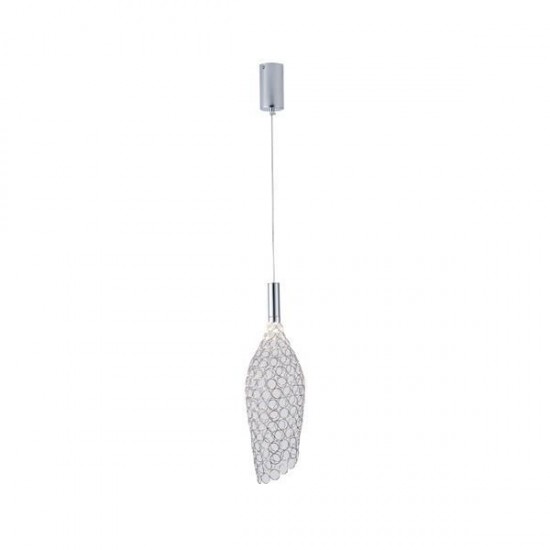 ΦΩΤΙΣΤΙΚΟ ΚΡΕΜΑΣΤΟ ΜΕΤΑΛΛΟ ΜΟΝΟΦΩΤΟ LED 6.3W 648Lm 3000K Φ146X1774mm ΑΣΗΜΙ ARTE ILLUMINA PERFORATO