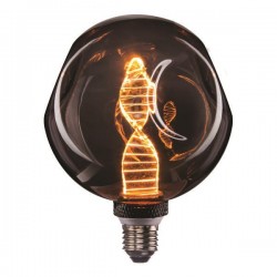 ΛΑΜΠΑ LED ΓΛΟΜΠΟΣ G125 4W 55lm E27 1800K 220-240V DENTED DNA SMOKY DIMMABLE