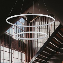 ΦΩΤΙΣΤΙΚΟ ΚΡΕΜΑΣΤΟ ΣΤΡΟΓΓΥΛΟ LED 37W Φ40XΦ60X110 ΛΕΥΚΟ ARTE ILLUMINA DOPPIA