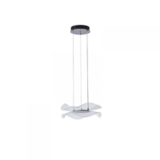 ΦΩΤΙΣΤΙΚΟ ΚΡΕΜΑΣΤΟ ΑΚΡΥΛΙΚΟ ΣΤΡΟΓΓΥΛΟ LED 24W 2160Lm 3000K Φ340X1250mm ΜΑΥΡΟ ARTE ILLUMINA FIRENZE