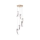 ΦΩΤΙΣΤΙΚΟ ΚΡΕΜΑΣΤΟ ΑΚΡΥΛΙΚΟ LED 60W 5400Lm 3000K Φ350X1830mm Γαλλικό Χρυσό ARTE ILLUMINA COMO
