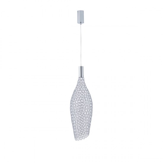 ΦΩΤΙΣΤΙΚΟ ΚΡΕΜΑΣΤΟ ΜΕΤΑΛΛΟ ΜΟΝΟΦΩΤΟ LED 7.6W 780Lm 3000K Φ200X1960mm ΑΣΗΜΙ ARTE ILLUMINA PERFORATO