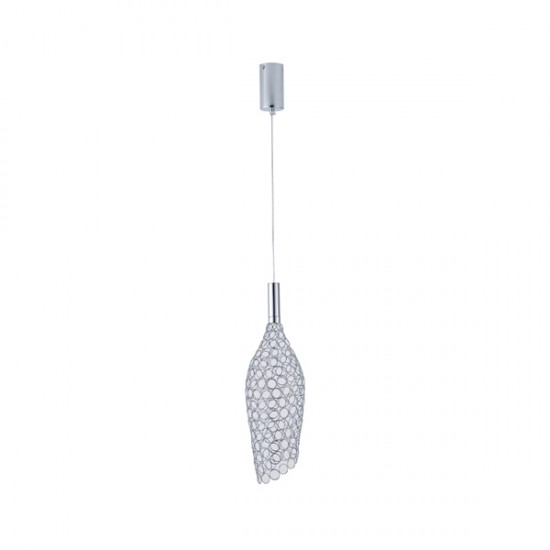 ΦΩΤΙΣΤΙΚΟ ΚΡΕΜΑΣΤΟ ΜΕΤΑΛΛΟ ΜΟΝΟΦΩΤΟ LED 6.3W 648Lm 3000K Φ146X1774mm ΑΣΗΜΙ ARTE ILLUMINA PERFORATO