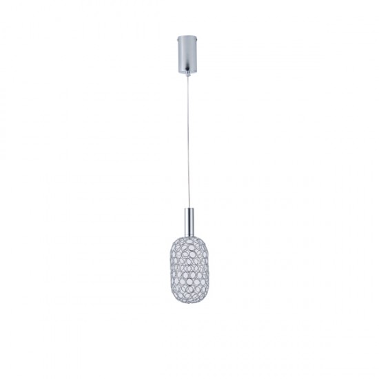 ΦΩΤΙΣΤΙΚΟ ΚΡΕΜΑΣΤΟ ΜΕΤΑΛΛΟ ΜΟΝΟΦΩΤΟ LED 6.3W 648Lm 3000K Φ130X1588mm ΑΣΗΜΙ ARTE ILLUMINA PERFORATO