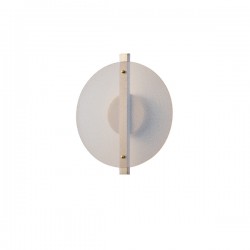 ΑΠΛΙΚΑ ΤΟΙΧΟΥ ΑΛΟΥΜΙΝΙΟ-ΓΥΑΛΙ ΣΤΡΟΓΓΥΛΟ LED 10W 1200Lm 3000K 340X120X300mm ΜΕΛΙ ARTE ILLUMINA DISC