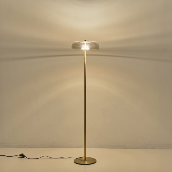 ΦΩΤΙΣΤΙΚΟ ΕΠΙΔΑΠΕΔΙΟ ΜΕΤΑΛΛΟ-ΓΥΑΛΙ LED 8W 960Lm 3000K Φ300X1352X90mm ΚΟΝΙΑΚ ARTE ILLUMINA LOBBY