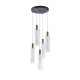 ΦΩΤΙΣΤΙΚΟ ΚΡΕΜΑΣΤΟ ΓΥΑΛΙ 5ΦΩΤΟ LED 38W 4400Lm 3000K Φ350x1930mm ΔΙΑΦΑΝΕΣ ARTE ILLUMINA VIAL