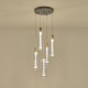 ΦΩΤΙΣΤΙΚΟ ΚΡΕΜΑΣΤΟ ΓΥΑΛΙ 5ΦΩΤΟ LED 38W 4400Lm 3000K Φ350x1930mm ΔΙΑΦΑΝΕΣ ARTE ILLUMINA VIAL