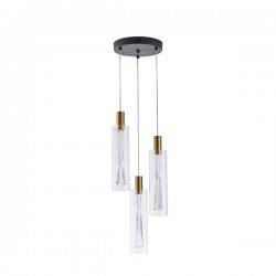 ΦΩΤΙΣΤΙΚΟ ΚΡΕΜΑΣΤΟ ΓΥΑΛΙ 3ΦΩΤΟ LED 21W 2500Lm 3000K Φ250X1630mm ΔΙΑΦΑΝΕΣ ARTE ILLUMINA VIAL