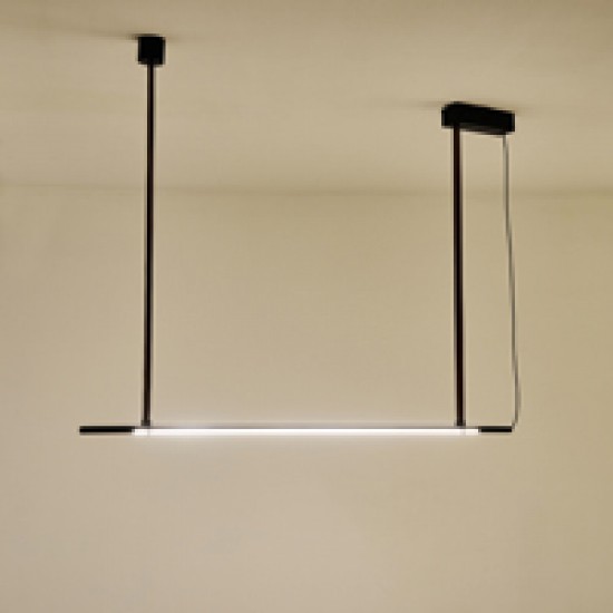 ΦΩΤΙΣΤΙΚΟ ΚΡΕΜΑΣΤΟ ΜΕΤΑΛΛΟ-ΔΕΡΜΑ LED 25W 1750Lm 3000K 1400X60X1200mm ΜΑΥΡΟ ARTE ILLUMINA LINEA