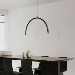 ΦΩΤΙΣΤΙΚΟ ΚΡΕΜΑΣΤΟ AΛΟΥΜΙΝΙΟ-ΜΕTAΛΛΟ LED 5W 448Lm 3000K 600X20X1500mm ΜΑΥΡΟ ARTE ILLUMINA APSIS