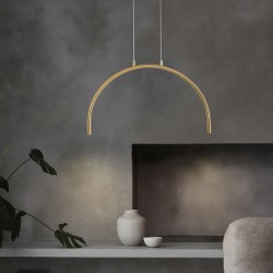 ΦΩΤΙΣΤΙΚΟ ΚΡΕΜΑΣΤΟ AΛΟΥΜΙΝΙΟ-METAΛΛΟ LED 5W 448Lm 3000K 600X20X1500mm ΜΠΡΟΝΖΕ ARTE ILLUMINA APSIS