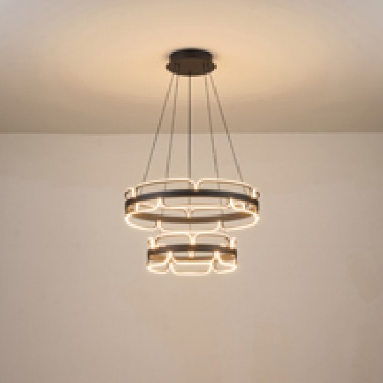 ΦΩΤΙΣΤΙΚΟ ΚΡΕΜΑΣΤΟ ΟΒΑΛ LED 85W 5100Lm 3000K Φ600X1500mm ΜΑΥΡΟ ARTE ILLUMINA LUCEO