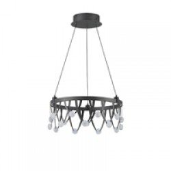 ΦΩΤΙΣΤΙΚΟ ΚΡΕΜΑΣΤΟ ΟΒΑΛ LED 30W 1800Lm 3000K Φ470X1500mm ΜΑΥΡΟ ARTE ILLUMINA LEVATE
