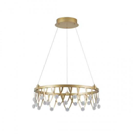 ΦΩΤΙΣΤΙΚΟ ΚΡΕΜΑΣΤΟ ΟΒΑΛ LED 50W 3000Lm 3000K Φ600X1500mm ΧΡΥΣΟ ARTE ILLUMINA LEVATE