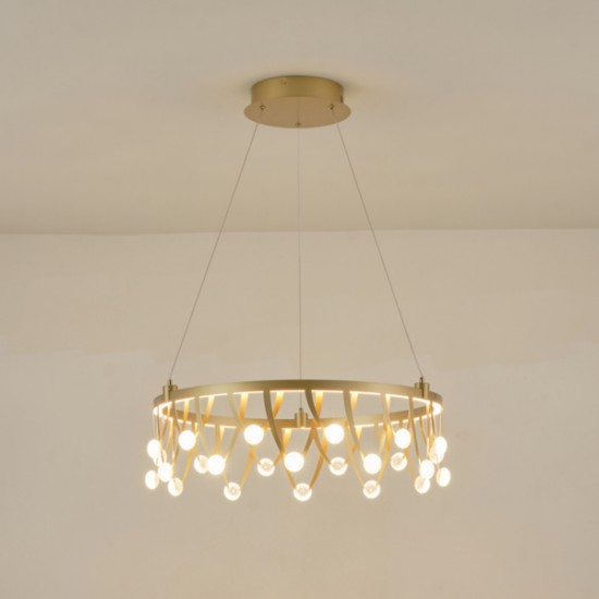 ΦΩΤΙΣΤΙΚΟ ΚΡΕΜΑΣΤΟ ΟΒΑΛ LED 50W 3000Lm 3000K Φ600X1500mm ΧΡΥΣΟ ARTE ILLUMINA LEVATE