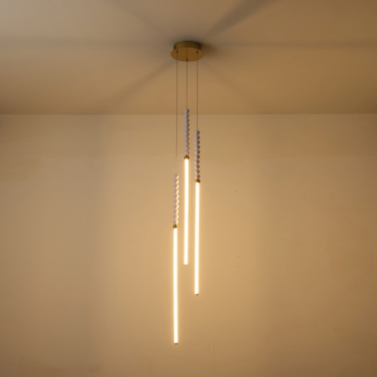 ΦΩΤΙΣΤΙΚΟ ΚΡΕΜΑΣΤΟ LED 33W 1980Lm 3000K 200X2000mm ΛΕΥΚΟ-ΧΡΥΣΟ ARTE ILLUMINA PEARLETTE