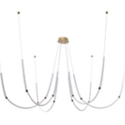 ΦΩΤΙΣΤΙΚΟ ΚΡΕΜΑΣΤΟ LED 75W 4500Lm 3000K 1200XH1500mm ΛΕΥΚΟ-ΧΡΥΣΟ ARTE ILLUMINA PEARLETTE