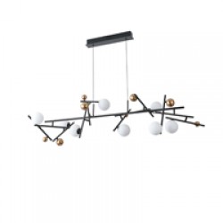 ΦΩΤΙΣΤΙΚΟ ΚΡΕΜΑΣΤΟ ΓΡΑΜΜΙΚΟ 40W 2400Lm 3000K 120X40XH150 ΜΑΥΡΟ-ΧΡΥΣΟ ARTE ILLUMINA NEBULA