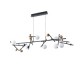 ΦΩΤΙΣΤΙΚΟ ΚΡΕΜΑΣΤΟ ΓΡΑΜΜΙΚΟ 40W 2400Lm 3000K 120X40XH150 ΜΑΥΡΟ-ΧΡΥΣΟ ARTE ILLUMINA NEBULA