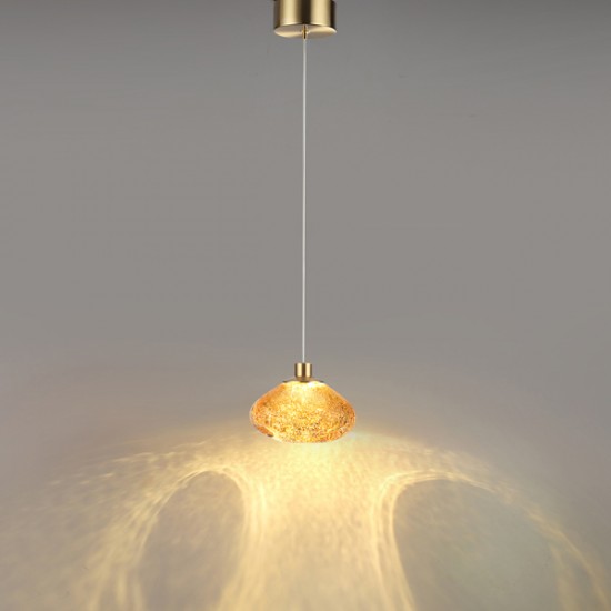 ΦΩΤΙΣΤΙΚΟ ΚΡΕΜΑΣΤΟ ΓΥΑΛΙ 4W 240Lm 3000K L15XH150 ΧΡΥΣΟ ARTE ILLUMINA CITRUS