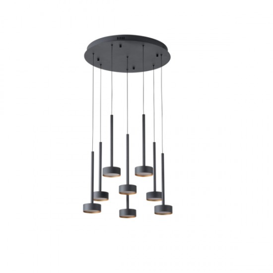 ΦΩΤΙΣΤΙΚΟ ΚΡΕΜΑΣΤΟ 55W 3300Lm 3000K Φ50XH180 ΜΑΥΡΟ ARTE ILLUMINA ISOLA