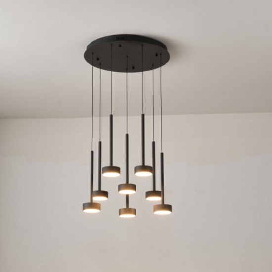 ΦΩΤΙΣΤΙΚΟ ΚΡΕΜΑΣΤΟ 55W 3300Lm 3000K Φ50XH180 ΜΑΥΡΟ ARTE ILLUMINA ISOLA