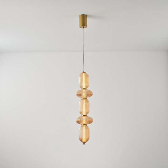ΦΩΤΙΣΤΙΚΟ ΚΡΕΜΑΣΤΟ ΓΥΑΛΙ-ΜΕΤΑΛΛΟ LED 24W 1900Lm 3000K 250x860x1460mm TRIAC DIMMING ΜΕΛΙ ARTE ILLUMINA VERENA