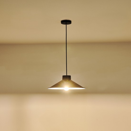 ΦΩΤΙΣΤΙΚΟ ΚΡΕΜΑΣΤΟ ΜΕΤΑΛΛΟ ΜΟΝΟΦΩΤΟ 1XΕ27 Max 15W Φ360X1150mm ΓΥΑΛΙΣΤΕΡΟ ΣΚΟΥΡΟ ΠΡΑΣΙΝΟ ARTE ILLUMINA NELI