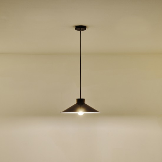 ΦΩΤΙΣΤΙΚΟ ΚΡΕΜΑΣΤΟ ΜΕΤΑΛΛΟ ΜΟΝΟΦΩΤΟ 1XΕ27 Max 15W Φ360X1150mm ΓΥΑΛΙΣΤΕΡΟ ΣΚΟΥΡΟ KOKKINO ARTE ILLUMINA NELI
