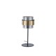 ΦΩΤΙΣΤΙΚΟ ΕΠΙΤΡΑΠΕΖΙΟ ΜΕΤΑΛΛΟ-ΓΎΑΛΙ 1XE27 Max 15W 180X415mm ΜΑΥΡΟ-ΧΡΥΣΟ ARTE ILLUMINA RELIAC
