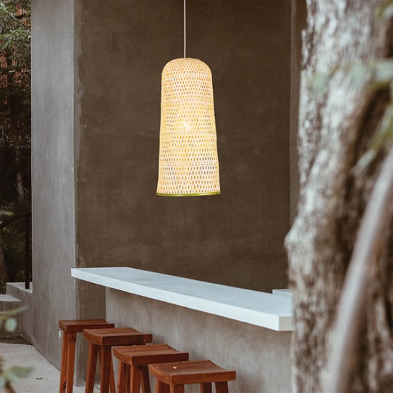 ΦΩΤΙΣΤΙΚΟ ΚΡΕΜΑΣΤΟ ΜΟΝΟΦΩΤΟ Ε27 MAX 60W D300X600H BAMBOO ARTE ILLUMINA CROSSLINE