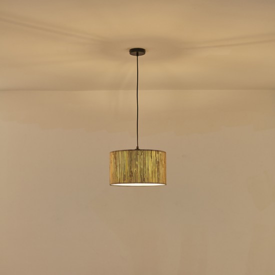 ΦΩΤΙΣΤΙΚΟ ΚΡΕΜΑΣΤΟ PAMPAS ΜΟΝΟΦΩΤΟ 1XE27 Max 15W Φ350X1260mm ΜΠΕΖ ARTE ILLUMINA AENON