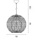 ΦΩΤΙΣΤΙΚΟ ΚΡΕΜΑΣΤΟ ΜΟΝΟΦΩΤΟ Ε27 MAX40W Φ50X50cm ΣΧΟΙΝΙ ΛΕΥΚΟ ARTE ILLUMINA VENTO