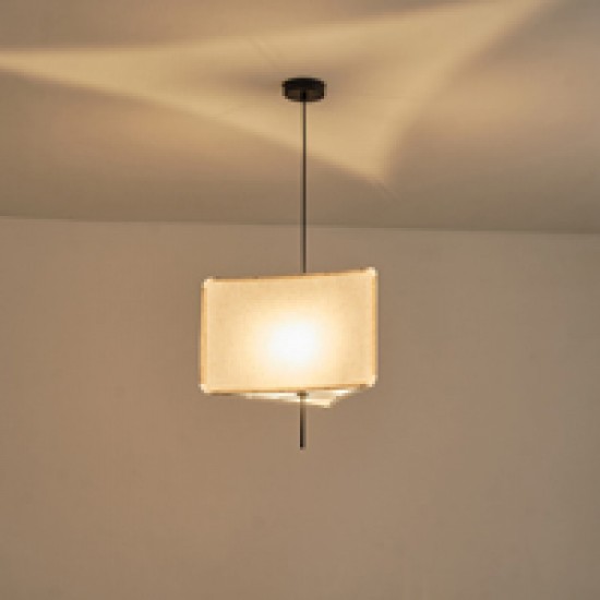 ΦΩΤΙΣΤΙΚΟ ΚΡΕΜΑΣΤΟ ΥΦΑΣΜΑ ΜΟΝΟΦΩΤΟ 1XΕ27 Max 15W Φ480X900mm ΜΠΕΖ ARTE ILLUMINA TOSCANY