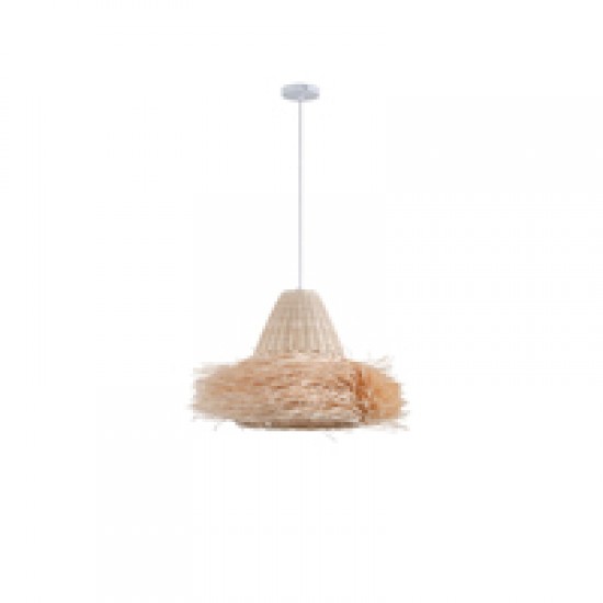 ΦΩΤΙΣΤΙΚΟ ΚΡΕΜΑΣΤΟ BAMBOO ΜΟΝΟΦΩΤΟ 1XE27 Max 15W Φ560X1560mm ΜΠΕΖ ARTE ILLUMINA SISAL