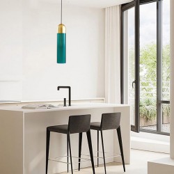 ΦΩΤΙΣΤΙΚΟ ΚΡΕΜΑΣΤΟ ΜΕΤΑΛΛΟ ΜΟΝΟΦΩΤΟ 1XE27 Max 15W Φ100X1900mm ΠΡΑΣΙΝΟ-ΧΡΥΣΟ ARTE ILLUMINA CALLIOPE