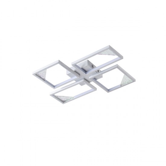 ΦΩΤΙΣΤΙΚΟ ΟΡΟΦΗΣ ΑΛΟΥΜΙΝΙΟ LED 36W 1400Lm 3000K 448X578mm ΜΑΥΡΟ ARTE ILLUMINA SQUARE