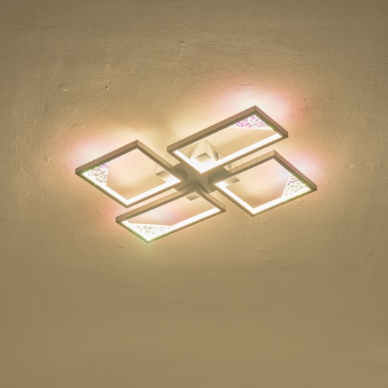 ΦΩΤΙΣΤΙΚΟ ΟΡΟΦΗΣ ΑΛΟΥΜΙΝΙΟ LED 36W 1400Lm 3000K 448X578mm ΜΑΥΡΟ ARTE ILLUMINA SQUARE