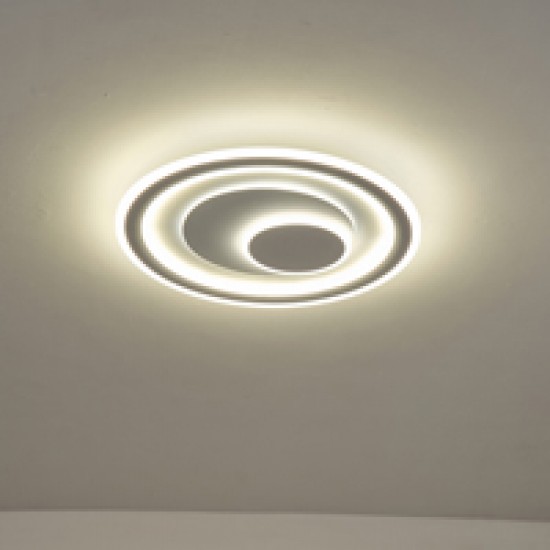 ΠΛΑΦΟΝΙΕΡΑ ΜΕΤΑΛΛΟ-ΠΛΑΣΤΙΚΟ LED 60W 3300Lm 3CCT (3000-4000-6500K) Φ510X60mm ΛΕΥΚΟ ARTE ILLUMINA MOTIVO