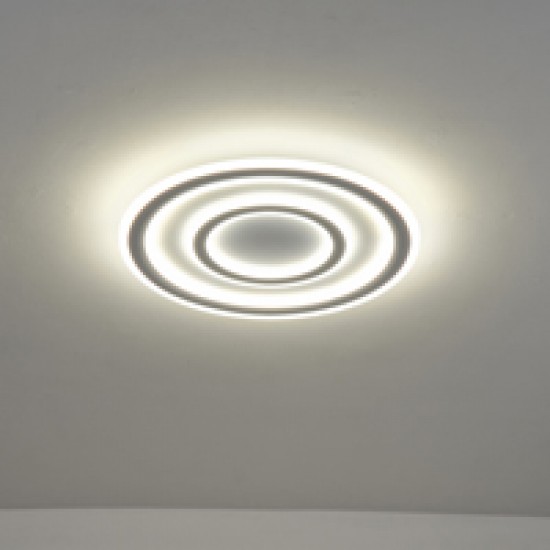 ΠΛΑΦΟΝΙΕΡΑ ΜΕΤΑΛΛΟ-ΠΛΑΣΤΙΚΟ LED 60W 3840Lm 3CCT(3000-4000-6500K) Φ510X60mm ΛΕΥΚΟ ARTE ILLUMINA MOTIVO