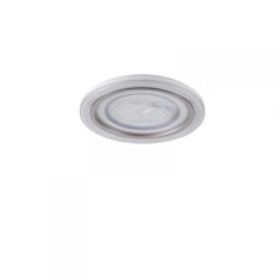ΠΛΑΦΟΝΙΕΡΑ ΜΕΤΑΛΛΟ-ΠΛΑΣΤΙΚΟ LED 60W 5220Lm 3CCT(3000-4000-6500K) Φ490X50mm ΛΕΥΚΟ ARTE ILLUMINA MOTIVO