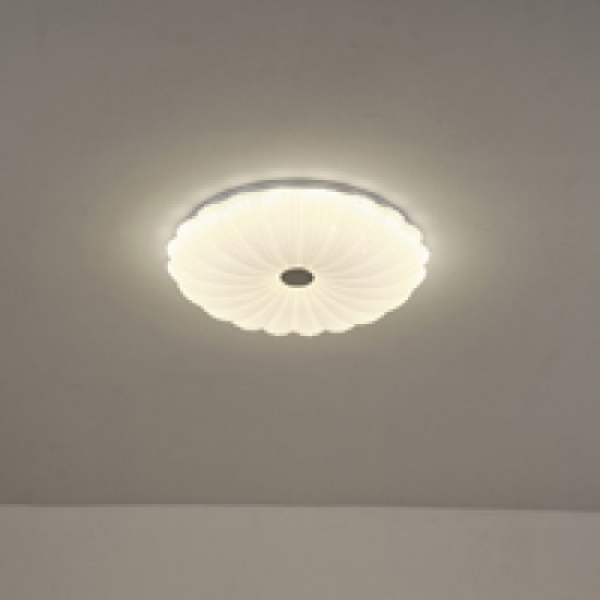 ΠΛΑΦΟΝΙΕΡΑ ΜΕΤΑΛΛΟ-ΠΛΑΣΤΙΚΟ LED 60W 4680Lm 3CCT (3000-4000-6500K) Φ480X75mm ΛΕΥΚΟ ARTE ILLUMINA ANTHOS