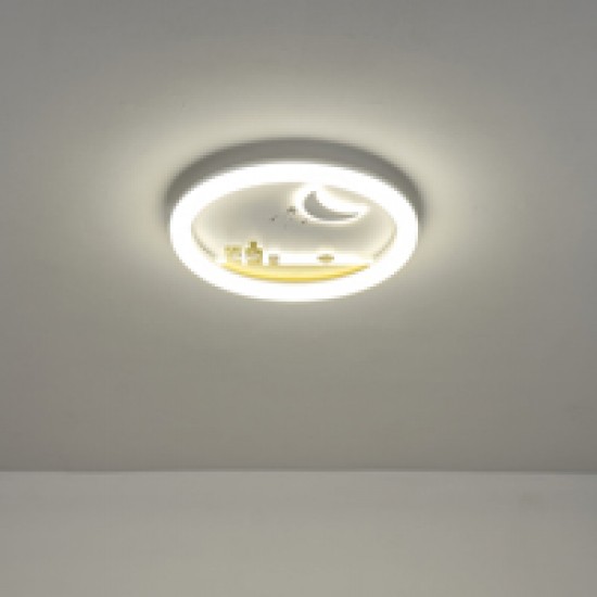 ΠΛΑΦΟΝΙΕΡΑ ΜΕΤΑΛΛΟ-ΠΛΑΣΤΙΚΟ LED 60W 5940Lm 3CCT (3000-4000-6500K) Φ480X65mm ΛΕΥΚΟ-ΚΙΤΡΙΝΟ ARTE ILLUMINA ALEGRE