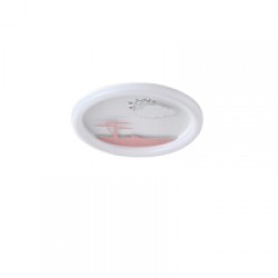 ΠΛΑΦΟΝΙΕΡΑ ΜΕΤΑΛΛΟ-ΠΛΑΣΤΙΚΟ LED 60W 6120Lm 3CCT(3000-4000-6000K) Φ480X65mm ΛΕΥΚΟ-ΡΟΖ ARTE ILLUMINA ALEGRE